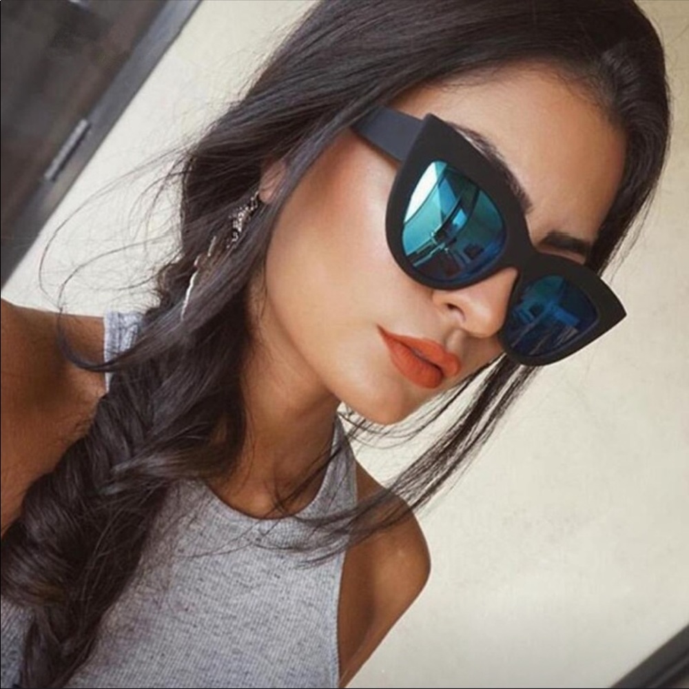 Oversized cat eye sunglasses.